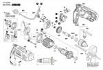 Bosch 3 601 B3D 5H0 GSB 13 RE . Spare Parts